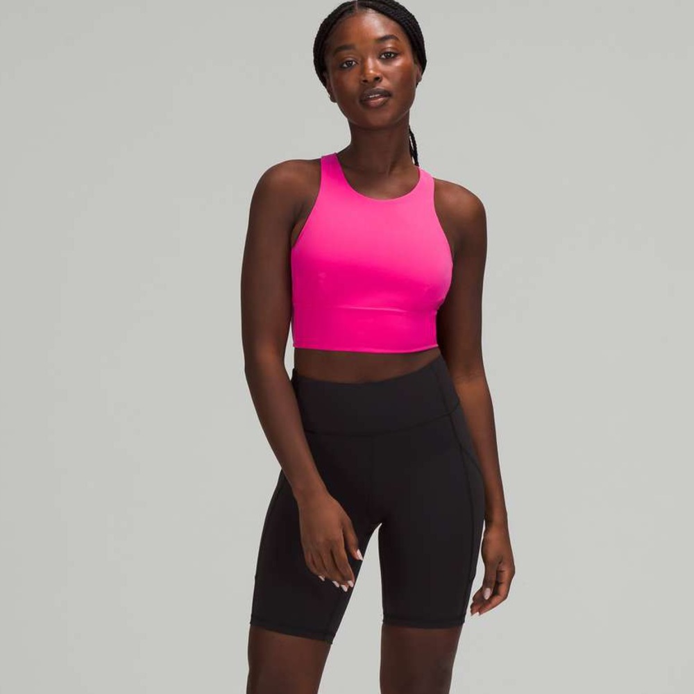 Lululemon Wunder Train Long Line Bra (sonic pink)